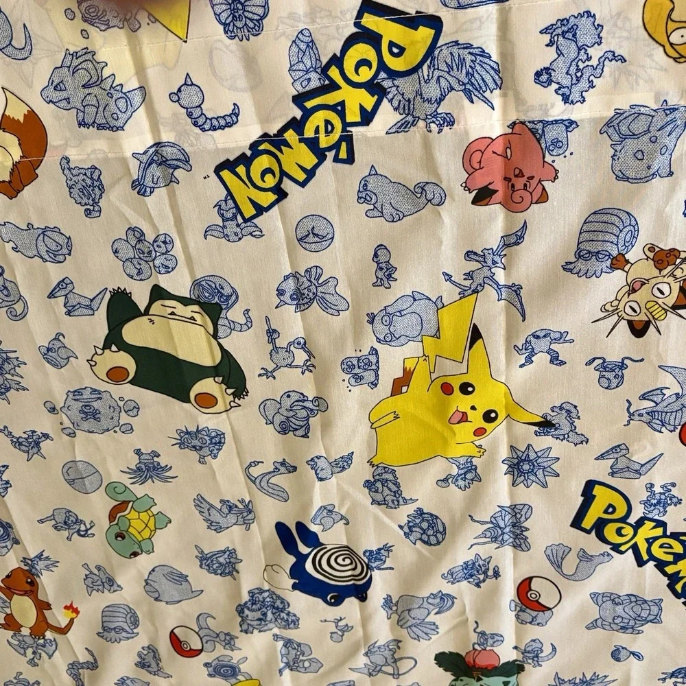 Pokémon Curtains VTG 1990s All Over Characters Great Set